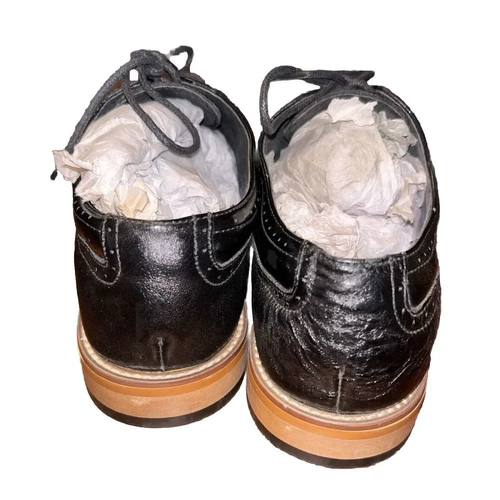 STACY ADAMS 25064 Men's Dunbar-Wingtip Oxford,‎ BLACK Size 9.5